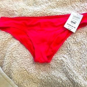 Bright coral bathing suit bottom. Size XL/XG  (16-18). NWT